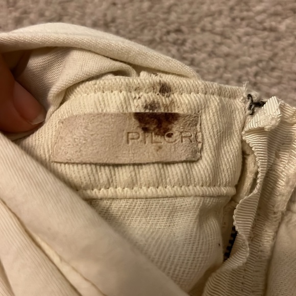 Pilcro Anthropologie Denim Skirt & Knit Tee Twofer Mini Dress Cotton Cream - Picture 7 of 10